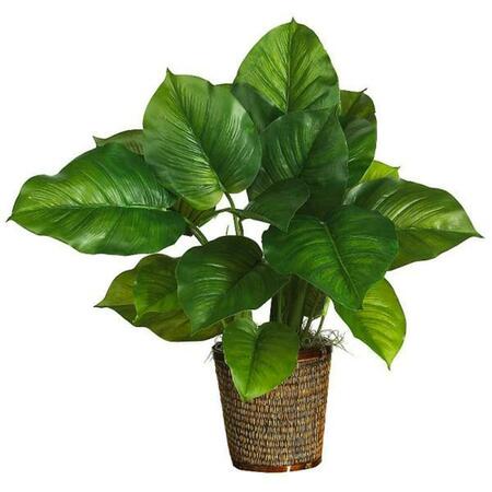 DARE2DECOR 29 Inch Large Leaf Philodendron Silk Plant Real Touch DA103117